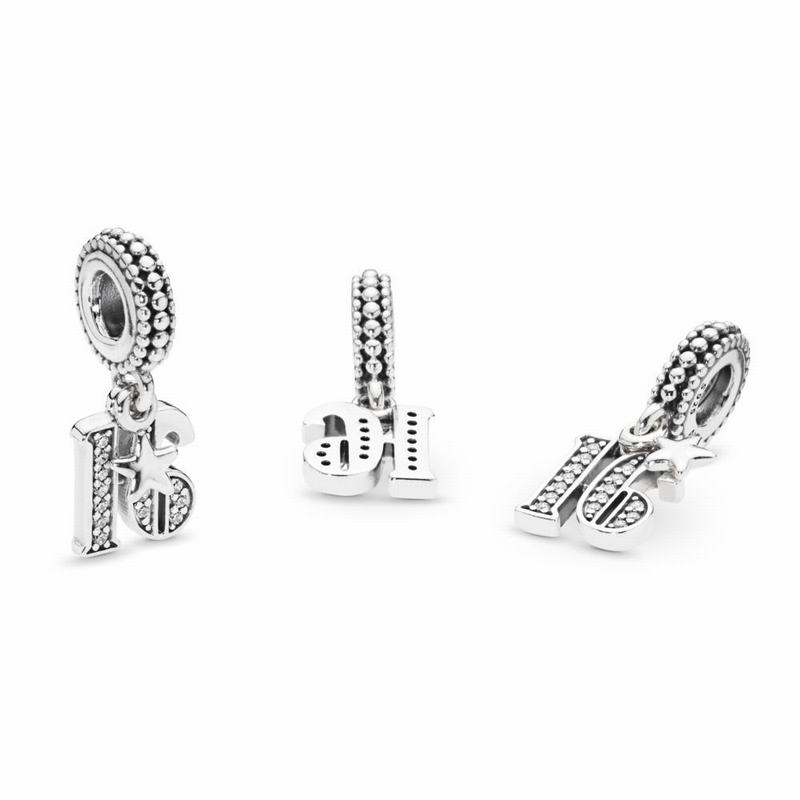 Pandora 16th Birthday Charm - Sterling Silver/Cubic Zirconia - Canada | SC9508WR